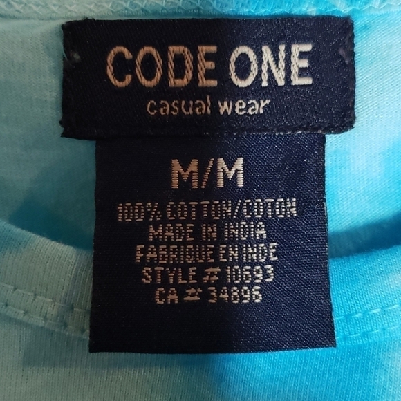 𝅺code One Tie-Dye Tee Rhinestone Heart Sz M - Picture 3 of 5